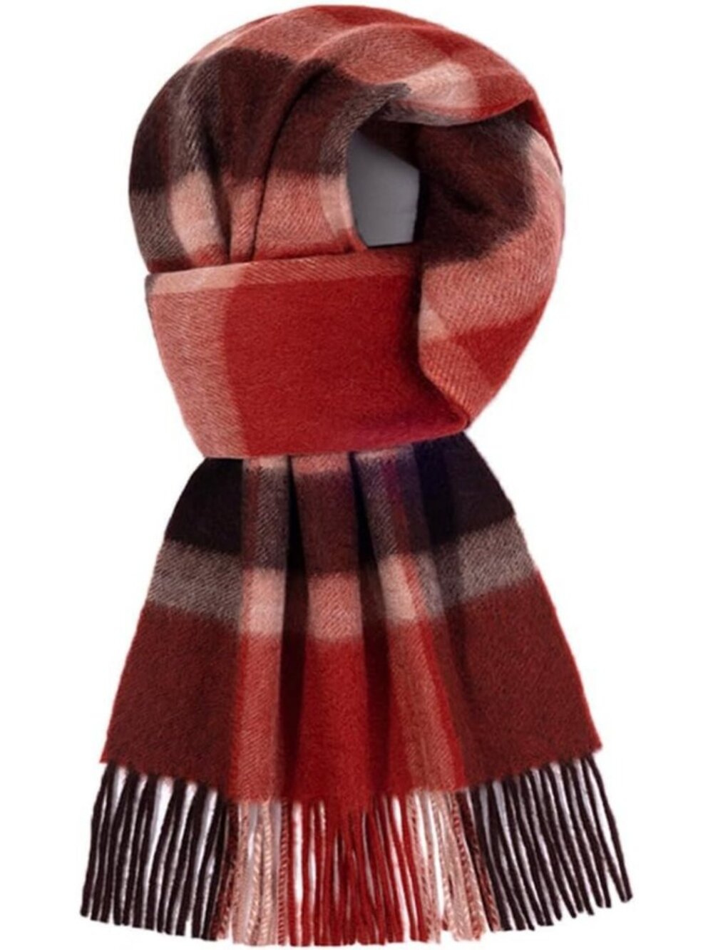 Soft Cashmere Wool Plaid Scarf - Warm Thick Winter Accessory for Men & Women